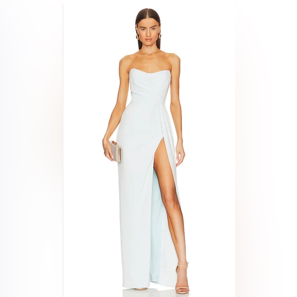 Katie May Pamela Gown in Celestial Blue size small 
Color:Celestial Blue